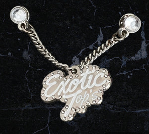 Silver Exotic Top Hat Chain